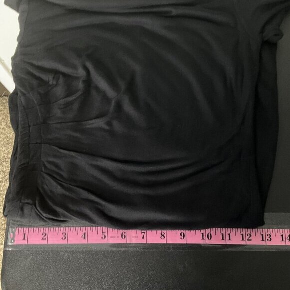 Tahari Dress Women XS Black Cinched Slimming Short Sleeve Stretch Office Evening - Picture 10 of 14